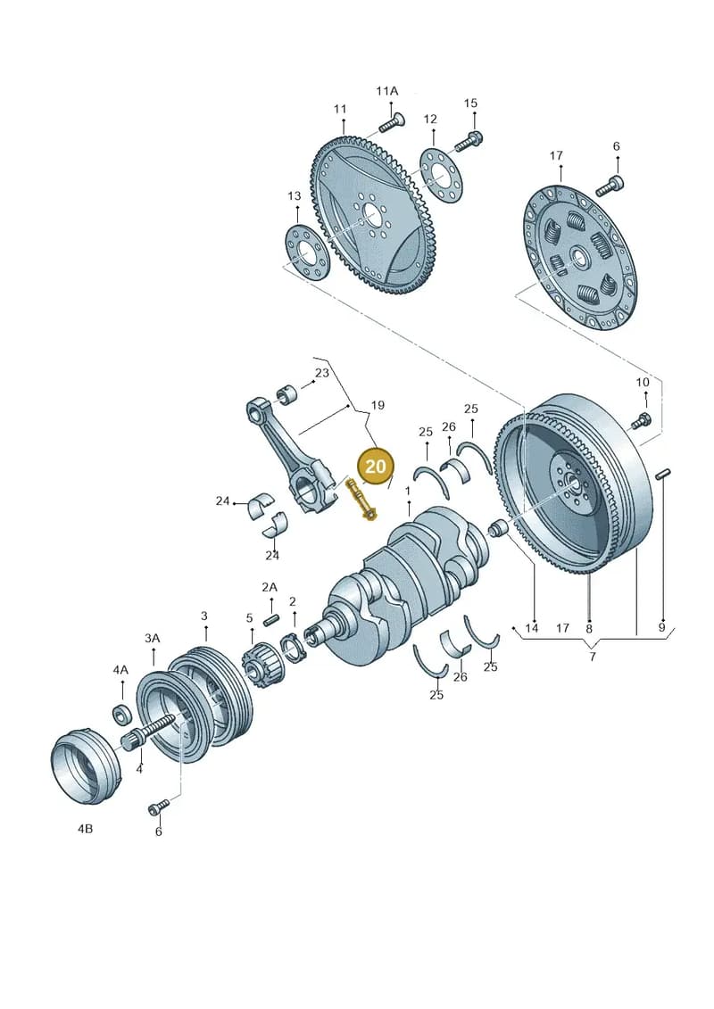 WHT001324 — Audi A6 2.7 TDI (2008-2011) diagram 118105300, position 20