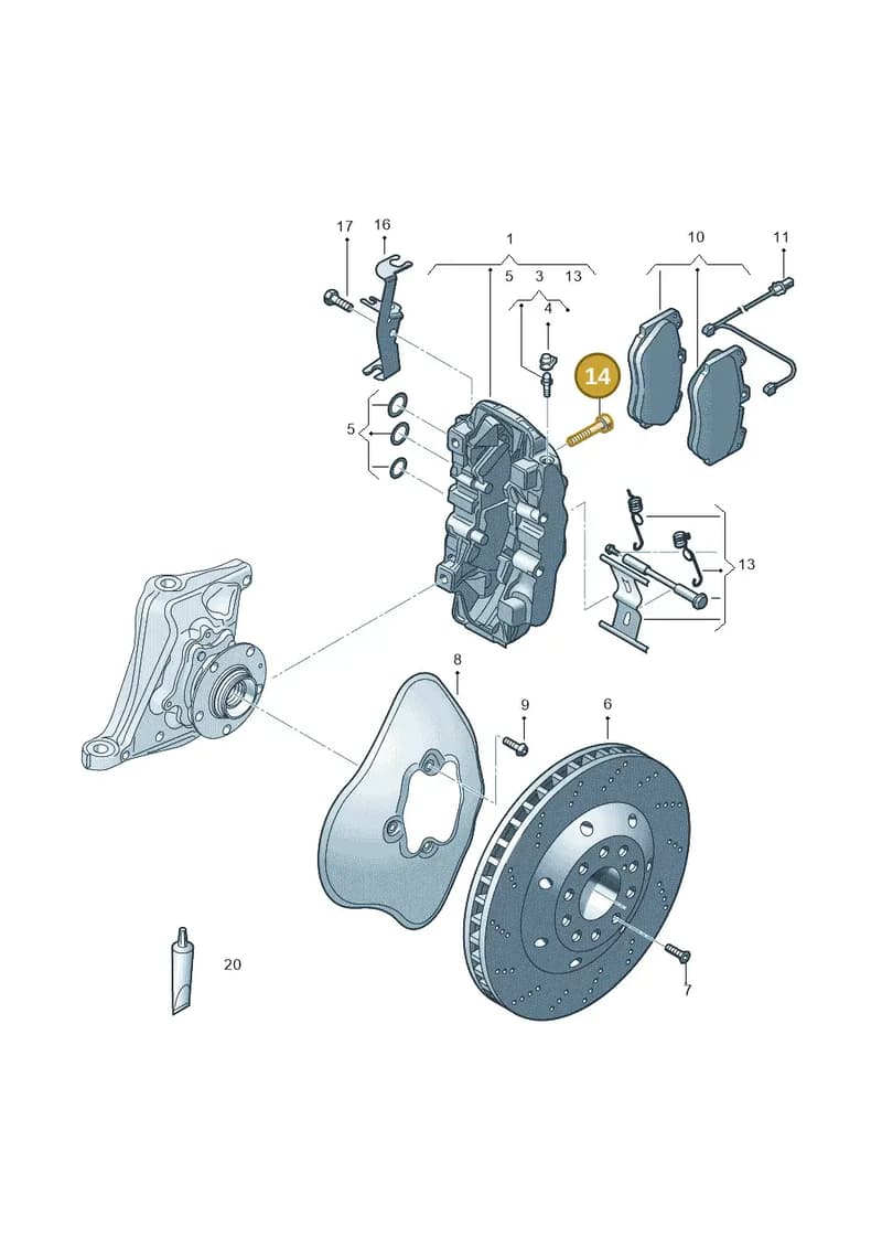 WHT001330A — Audi R8 Spyder (2015-2024) diagram 618615550, position 14