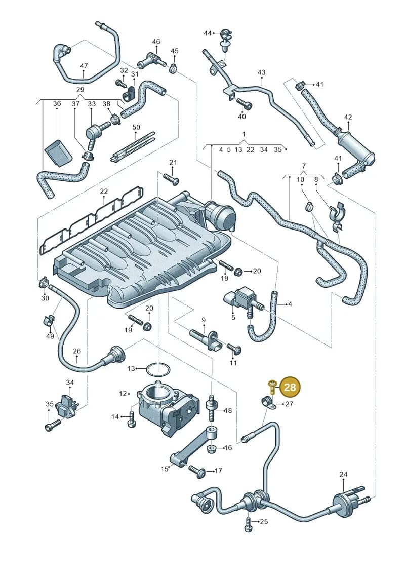 WHT001481 — Audi A5 Sportback (2011-2017) diagram 636133320, position 28