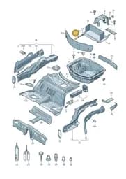WHT001498 Volkswagen Rivetted Cap Nut