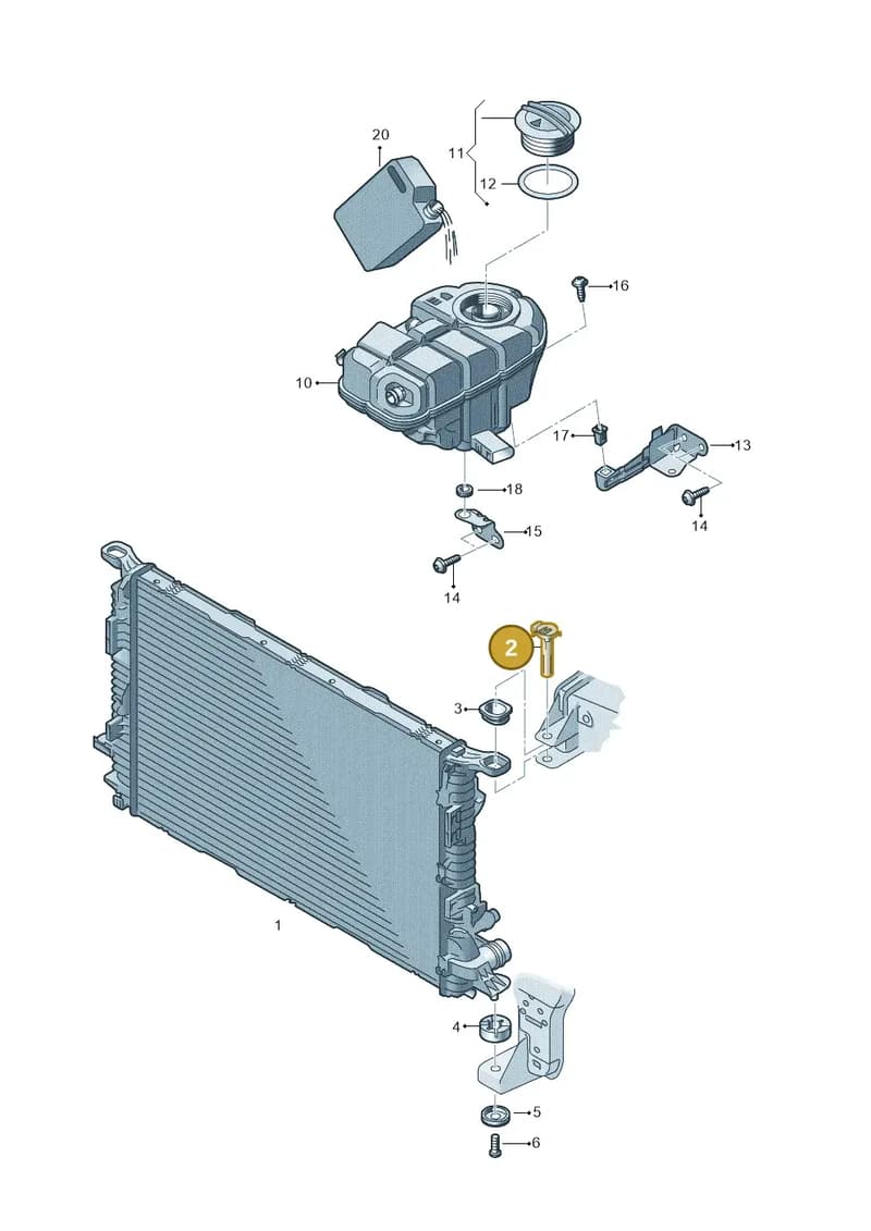 WHT001506A — Audi A7 Sportback (2014-2018) diagram 711121700, position 2