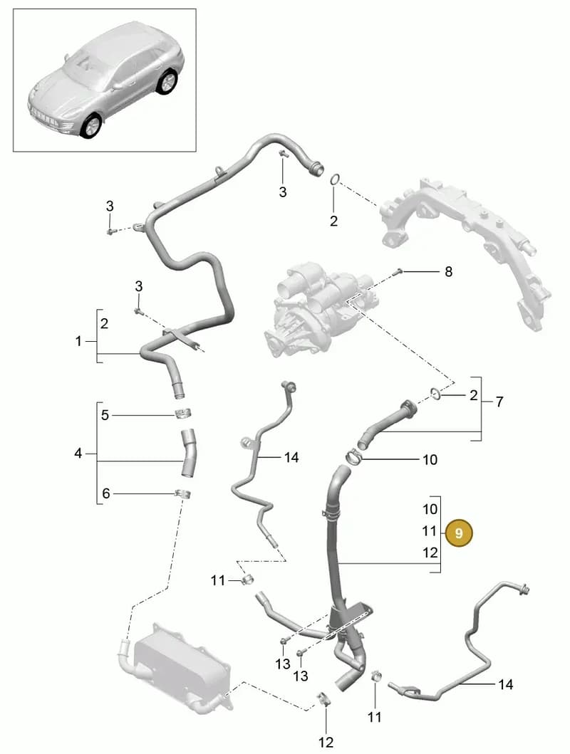 WHT001506A — Porsche Macan (2013-2018) diagram p44105030, position 9+15
