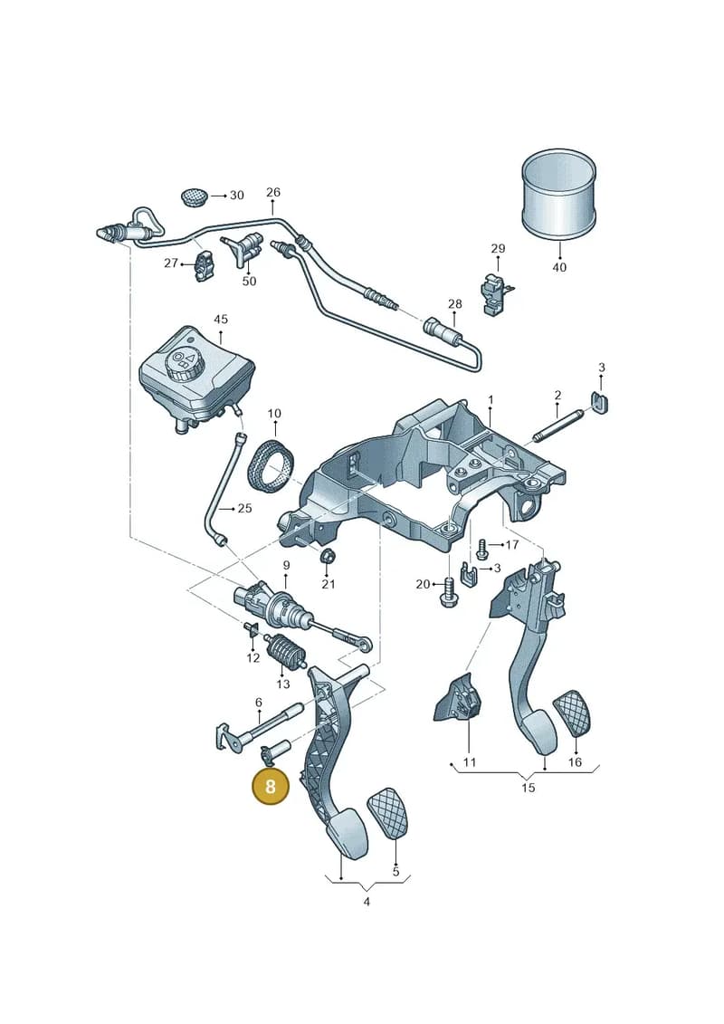 WHT001666A — Audi A5 Sportback (2016-2025) diagram 849721250, position 8