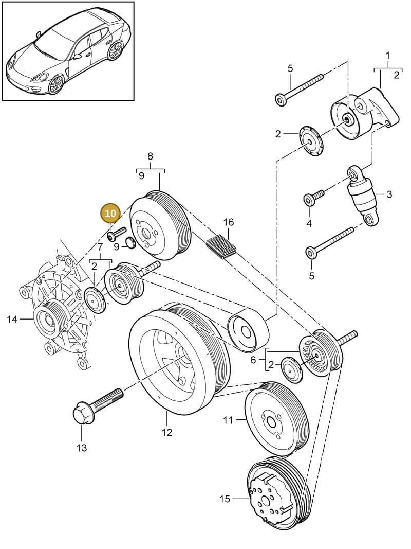 WHT001702 — Porsche Panamera (2009-2016) diagram p35102060, position 10