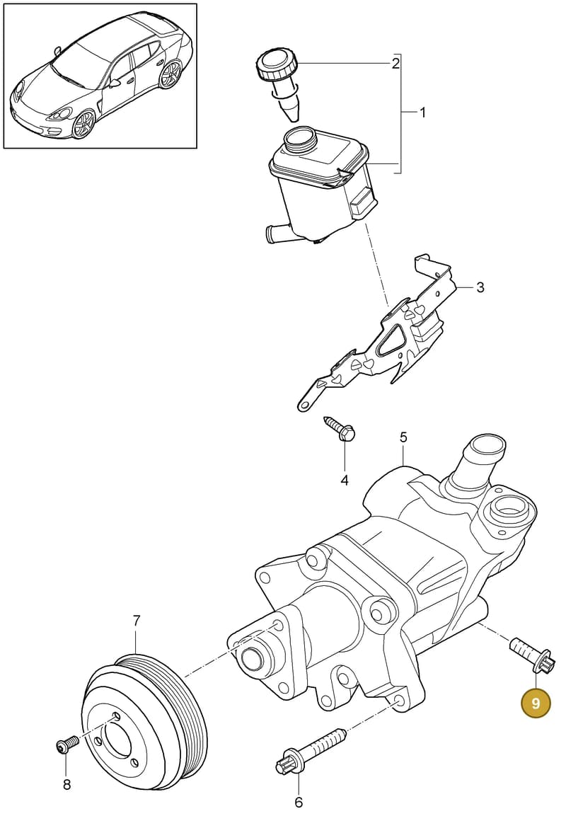 WHT001702 — Porsche Panamera (2009-2016) diagram p35403040, position 9