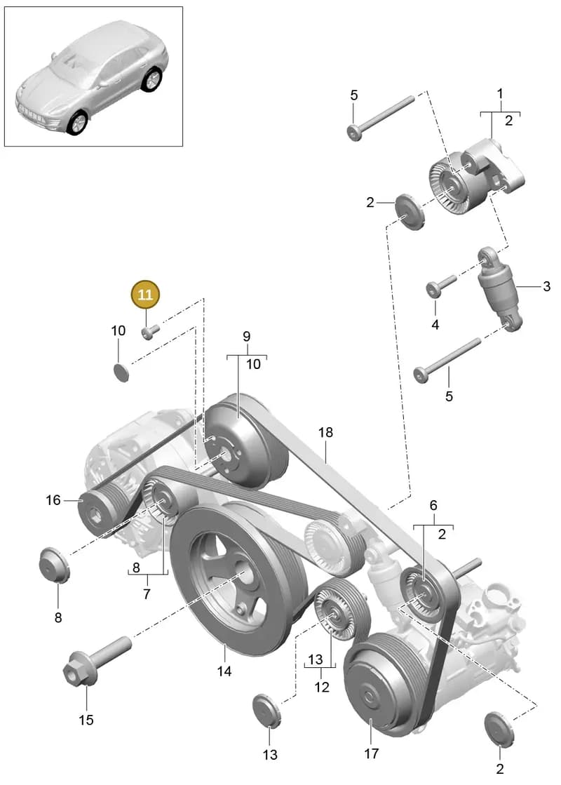 WHT001702 — Porsche Macan (2013-2018) diagram p44102060, position 11
