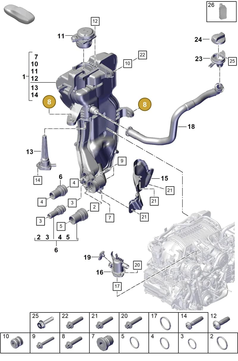 WHT001703 — Porsche 911 (2021-2022) diagram p59104200, position 8