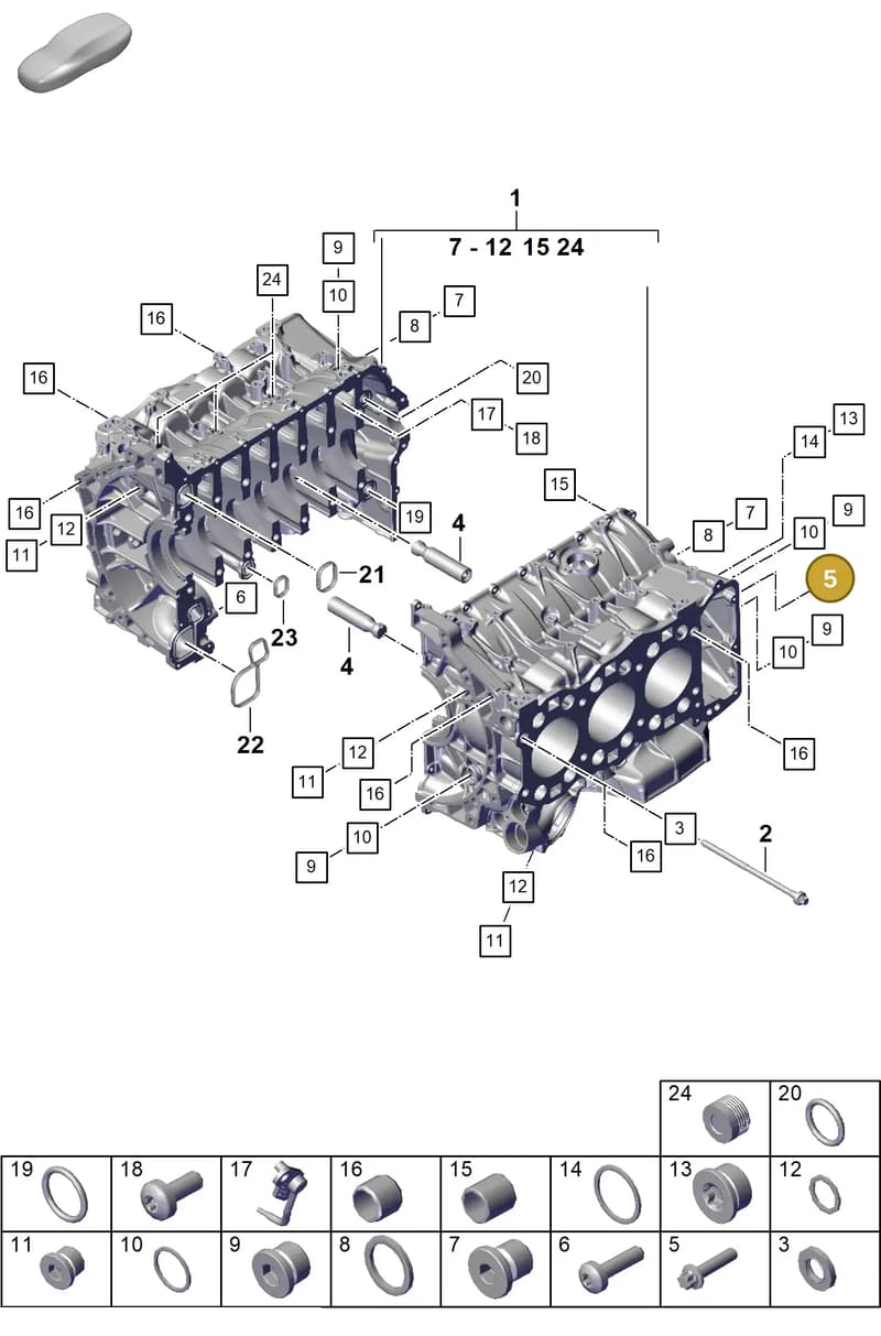 WHT001703 — Porsche 911 (2024-2025) diagram p63101150, position 5
