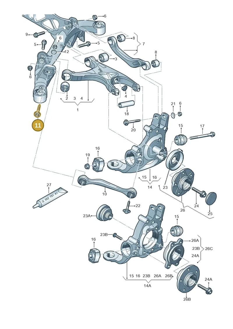 WHT002053 — Audi Q5 qu. 2.0 TDI (2012-2017) diagram 620505050, position 11