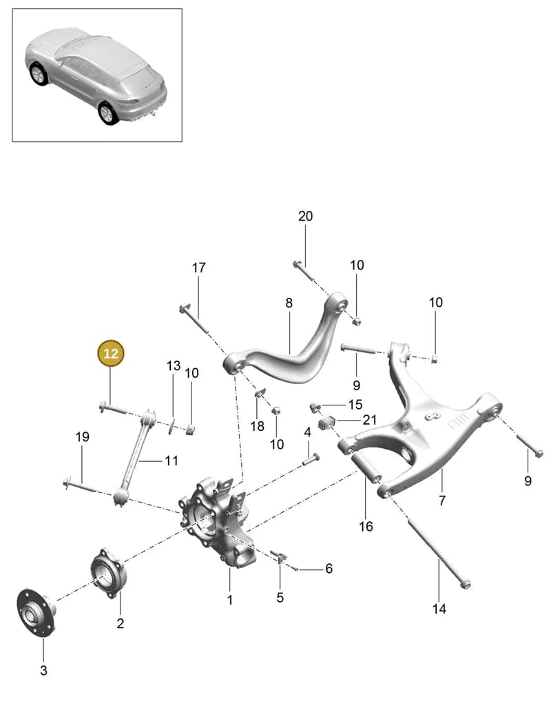 WHT002053 — Porsche Macan (2013-2018) diagram p44501000, position 12