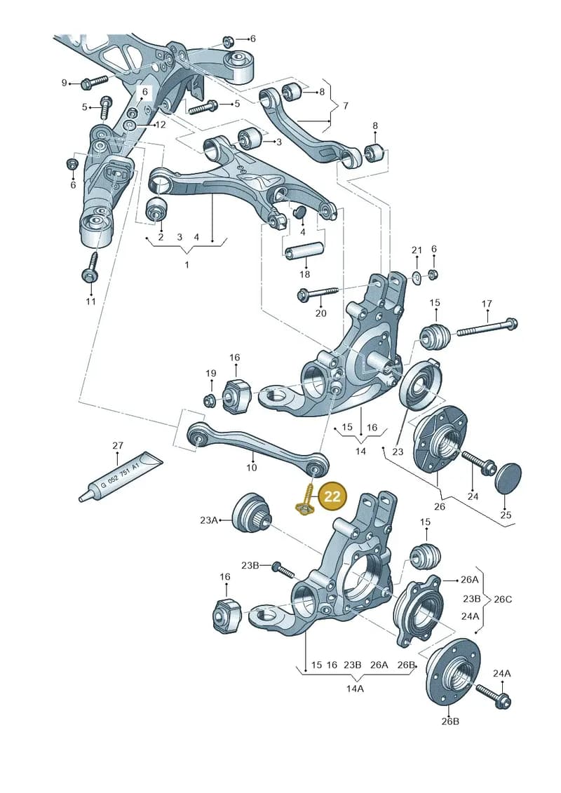 WHT002059 — Audi Q5 qu. 2.0 TDI (2012-2017) diagram 620505050, position 22