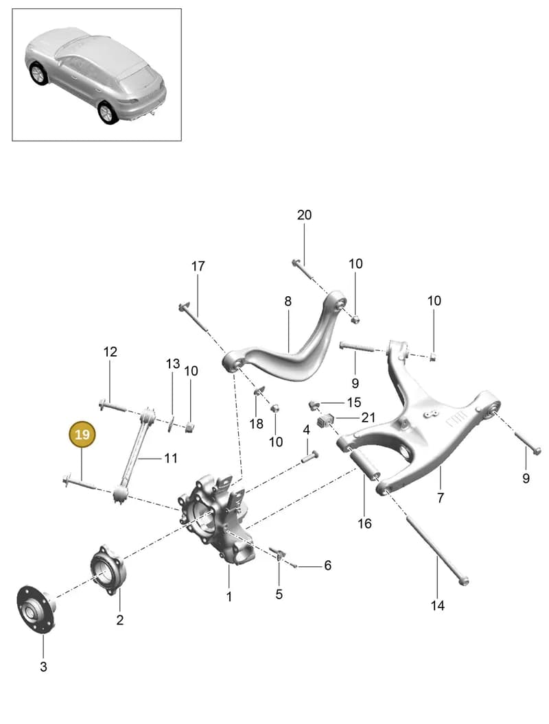 WHT002059 — Porsche Macan (2013-2018) diagram p44501000, position 19