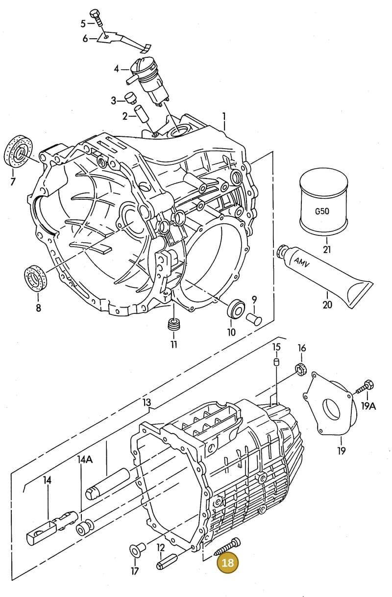 WHT002079 — Audi 90                93 (1992-1993) diagram 118301300, position 18