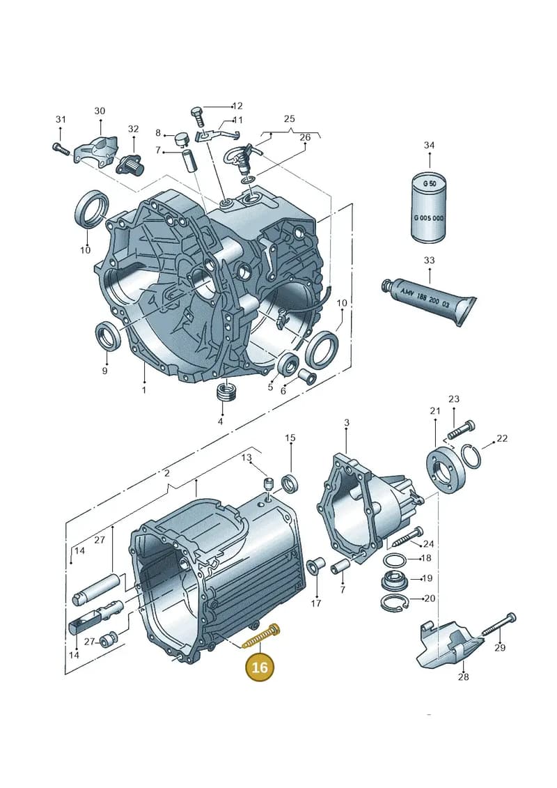 WHT002079 — Audi A4/S4/Av./qu. (2001-2004) diagram 219301600, position 16