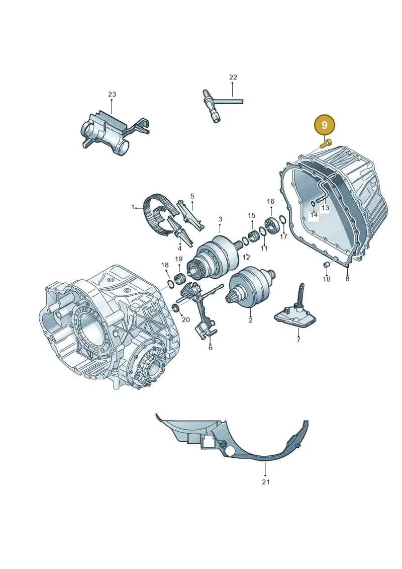 WHT002079 — Audi A6 2.7 TDI (2008-2011) diagram 454331100, position 9