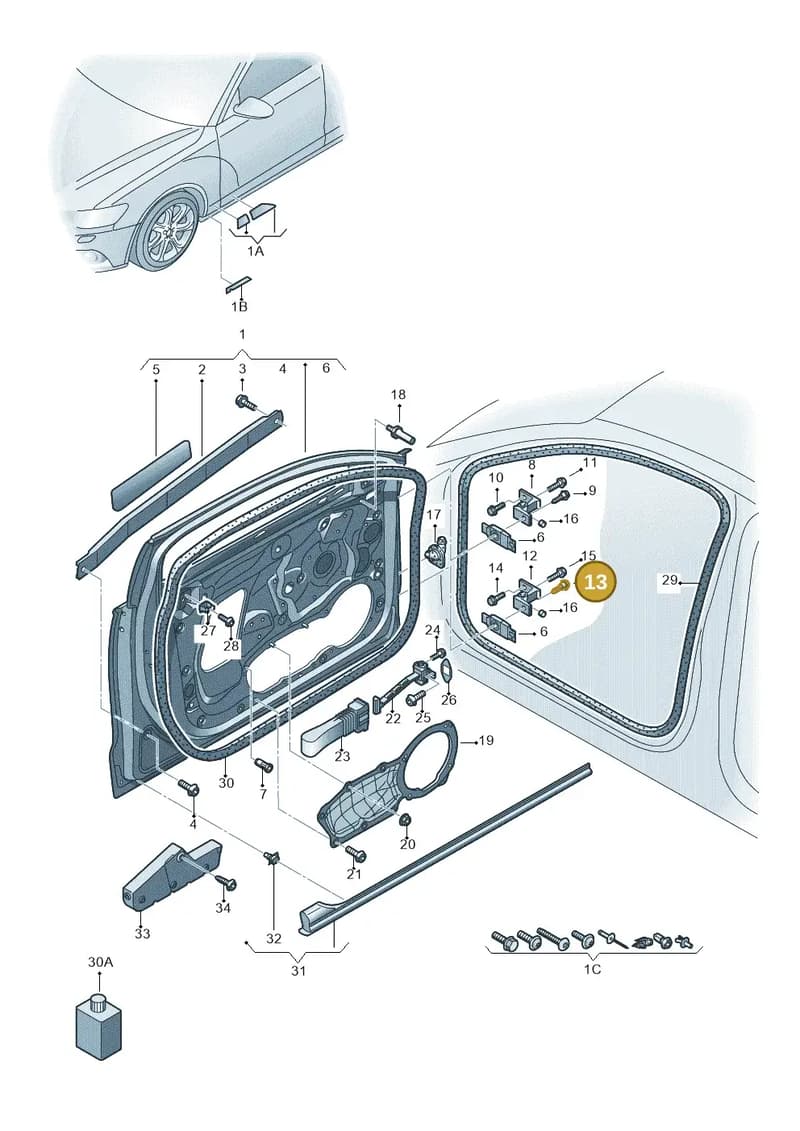 WHT002246A — Audi A6 (2014-2018) diagram 717831100, position 13