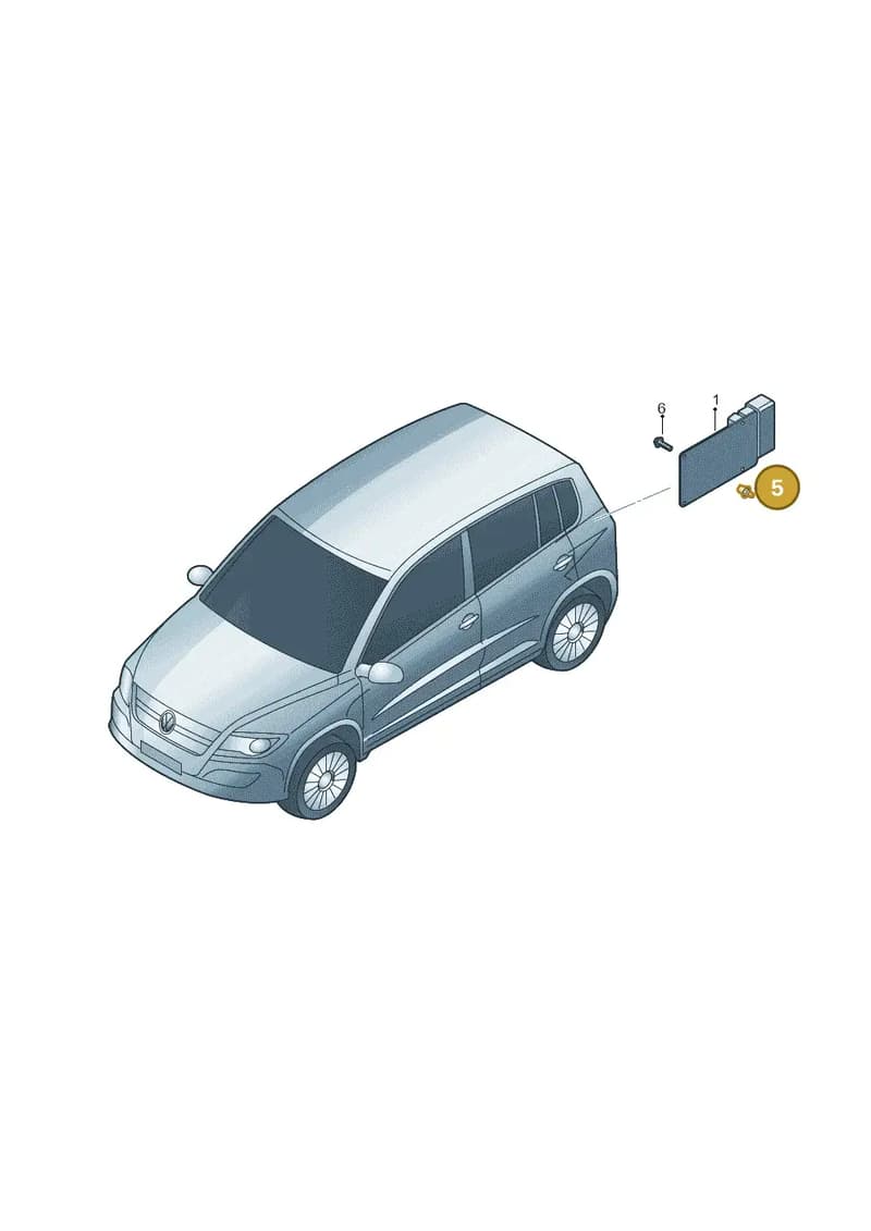 WHT002422 — Volkswagen Tiguan (2011-2018) diagram 634907350, position 5