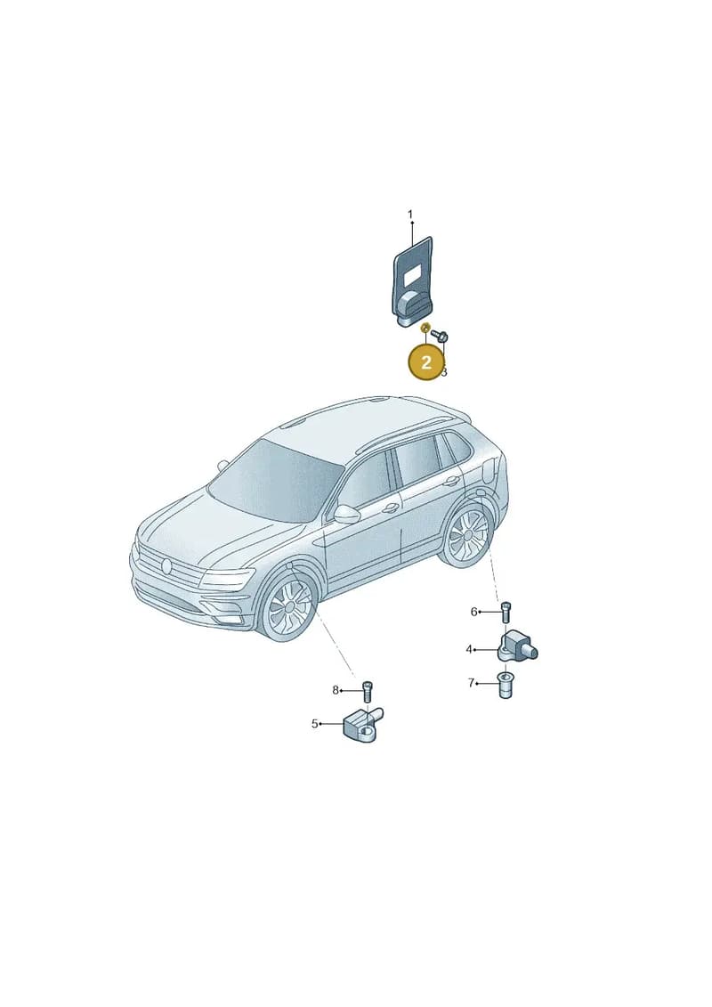 WHT002422 — Volkswagen Teramont X (2019-2021) diagram 809907350, position 2