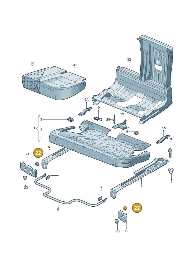 WHT002462 — Volkswagen Tiguan (2009-2019) diagram 688885300, position 22