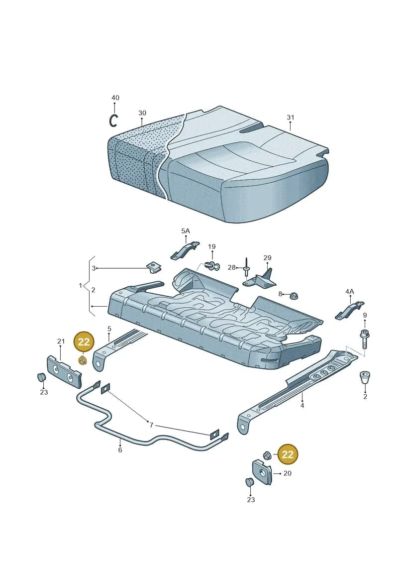 WHT002462 — Volkswagen Tiguan (2011-2018) diagram 719885030, position 22