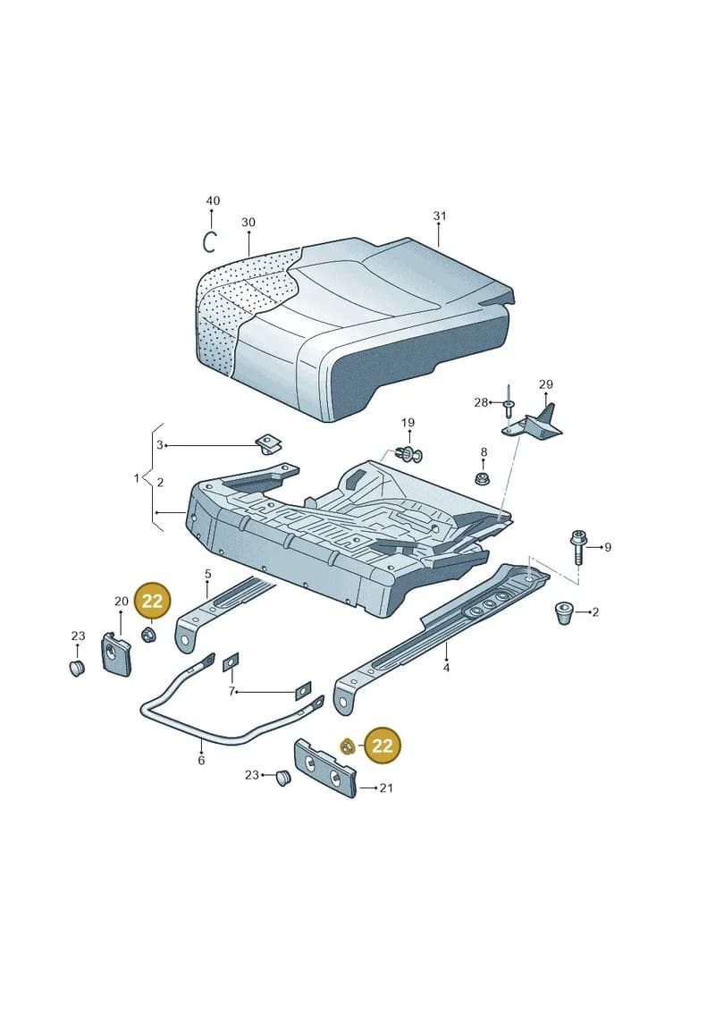 WHT002462 — Volkswagen Tiguan (2011-2018) diagram 719885020, position 22