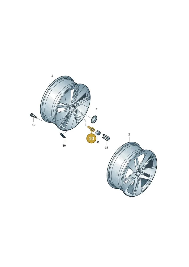 WHT002537D777 — Skoda Enyaq (2020-2021) diagram 50a601070, position 10