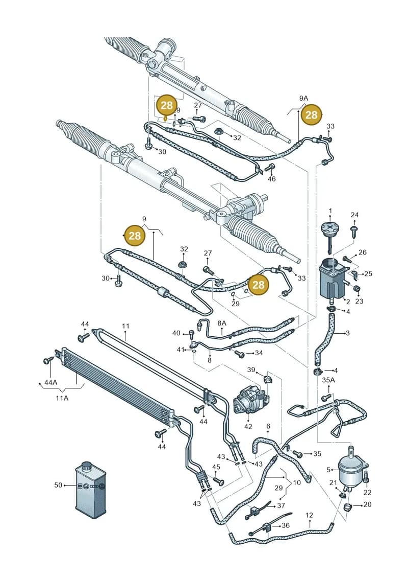 WHT002665 — Audi A8 (2013-2018) diagram 696422850, position 28