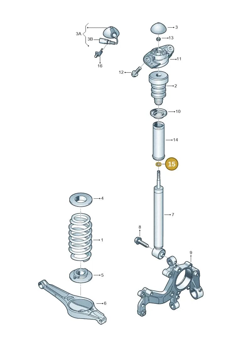 WHT002937 — Audi TTS Coupe 2.0 (2010-2014) diagram 412511200, position 15