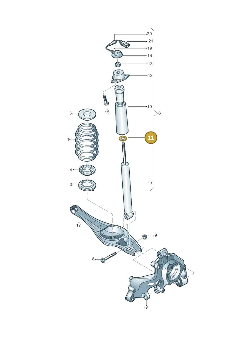 WHT002937 — Audi RS3 Limousine (2017-2020) diagram 850511100, position 11