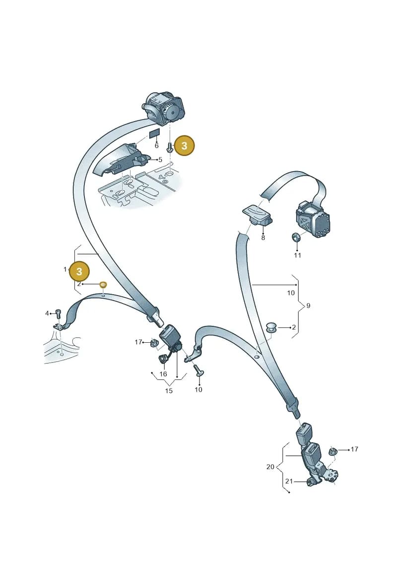 WHT003233 — Audi RS5 Sportback (2017-2025) diagram 897857700, position 3