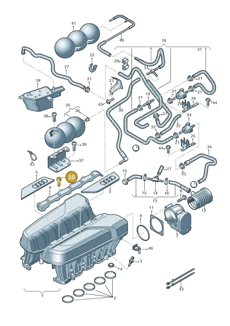 WHT003265 — Audi R8 qu. 5.2 (2012-2015) diagram 618133150, position 10