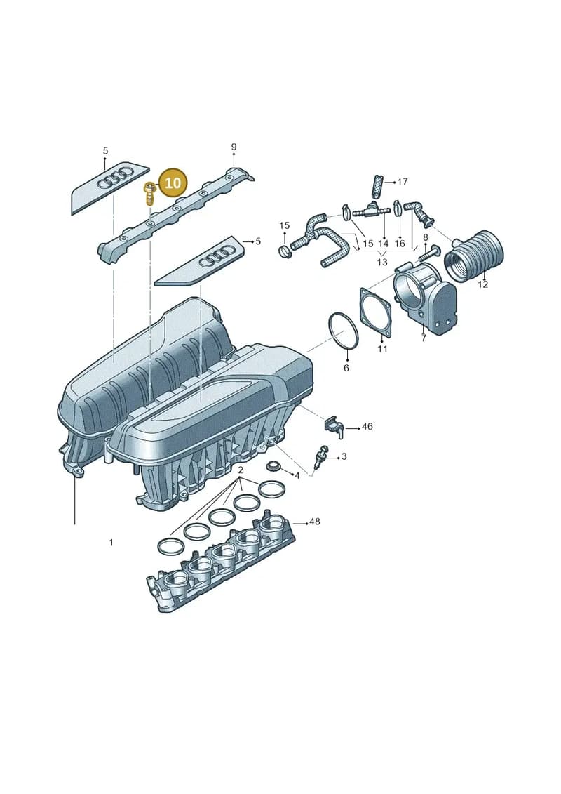 WHT003265 — Audi R8 Spyder (2015-2024) diagram 872133210, position 10