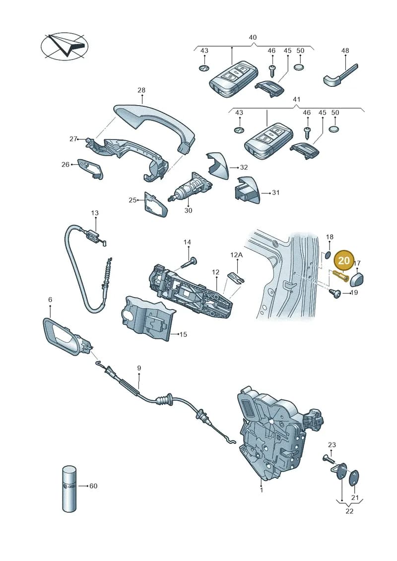 WHT003393A — Skoda Octavia (2019-2022) diagram 585837000, position 20