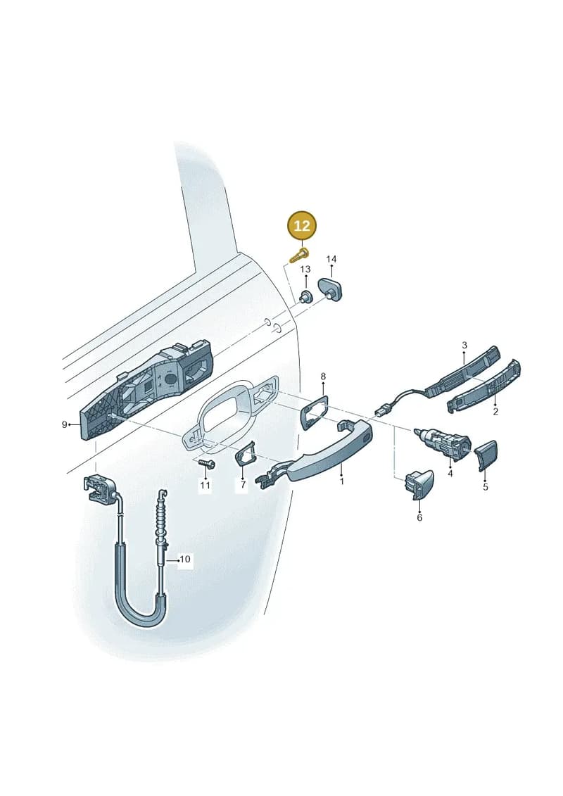 WHT003393A — Audi A1 Sportback (2018-2025) diagram 592837000, position 12