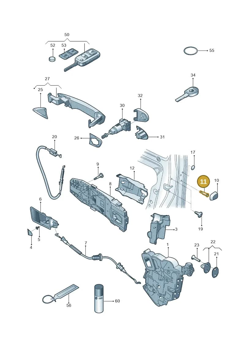 WHT003393A — Skoda Fabia NF HB (2015-2018) diagram 756837000, position 11