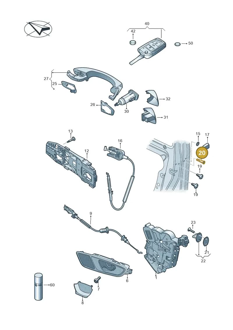 WHT003393A — SEAT Arona (2017-) diagram 893837000, position 20
