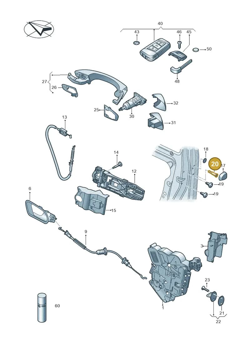 WHT003393A — Skoda Fabia (2021-2022) diagram 851837000, position 20