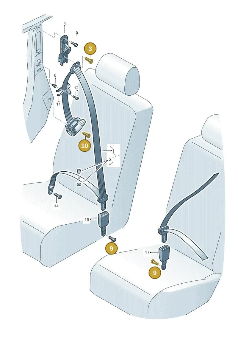 WHT003478 — Audi Q7 qu. 3.0 TDI (2009-2015) diagram 493857750, position 3+9+10
