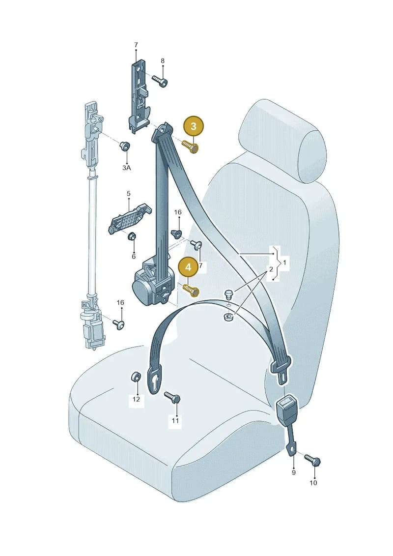WHT003478 — Audi A4L 2.0 (2008-2012) diagram 669857060, position 3+4