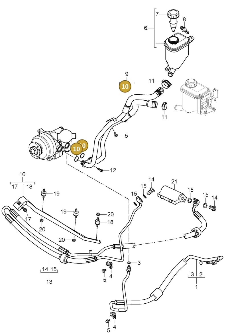 WHT003695 — Porsche Cayenne (2007-2010) diagram p31403010, position 10