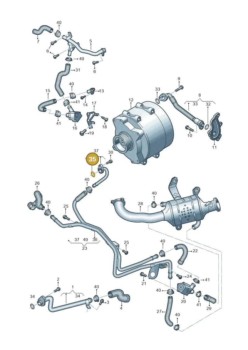 WHT003695B — Audi A6 (2018-2025) diagram 435121019, position 35