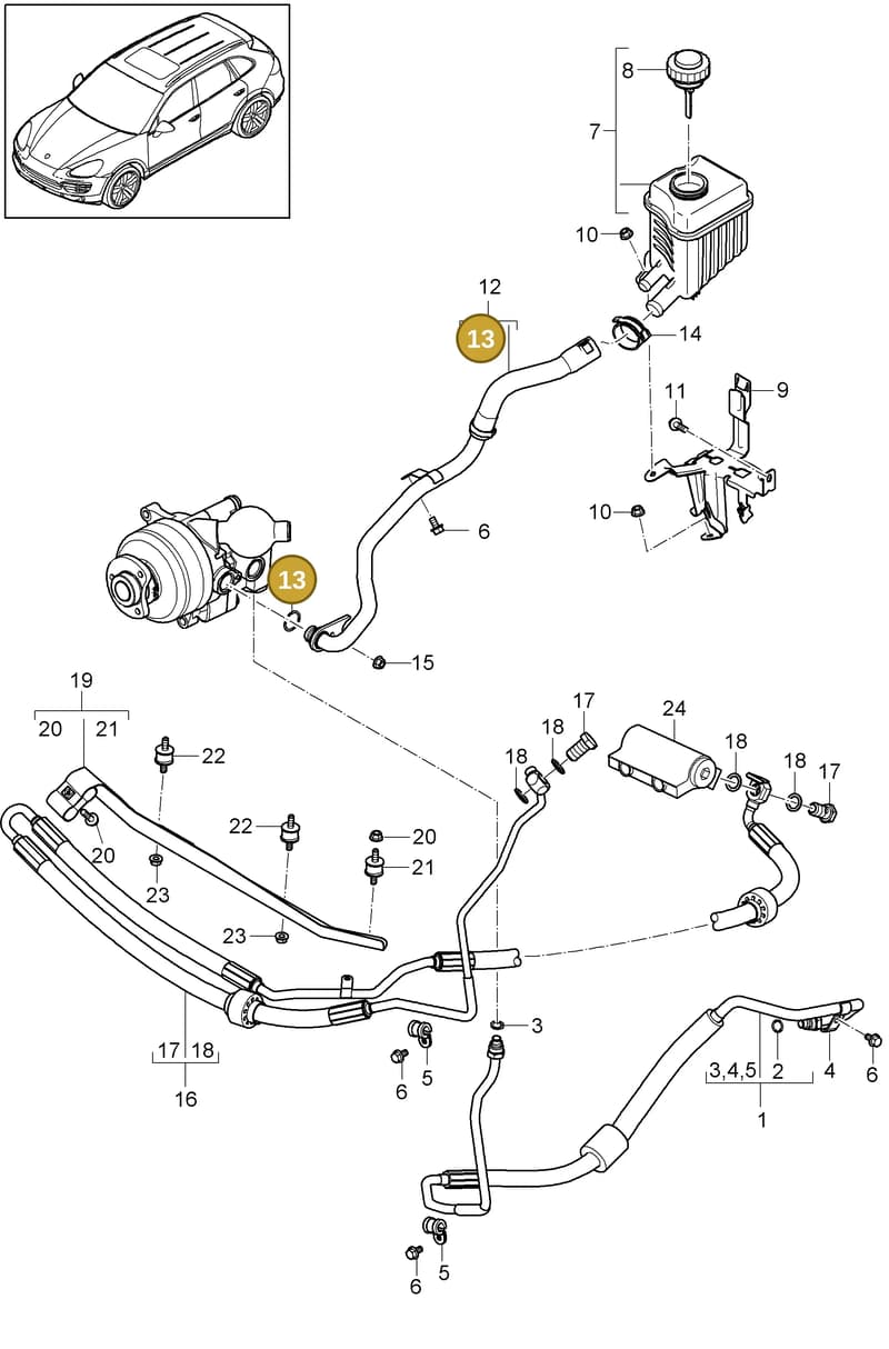 WHT003695 — Porsche Cayenne (2010-2018) diagram p37402030, position 13