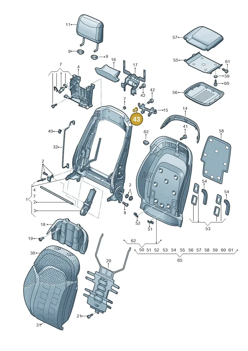 WHT003794 — Audi A8 (2013-2018) diagram 771881540, position 43