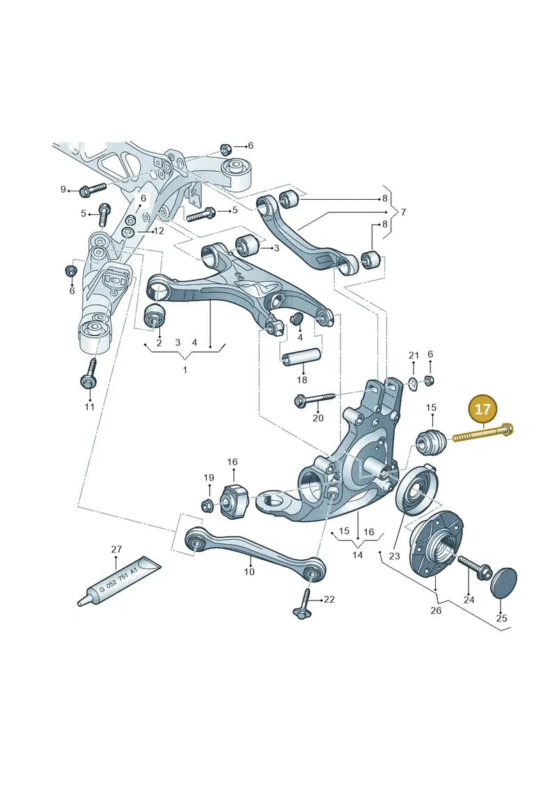 WHT003818A — Audi A7 Sportback (2014-2018) diagram 736505050, position 17