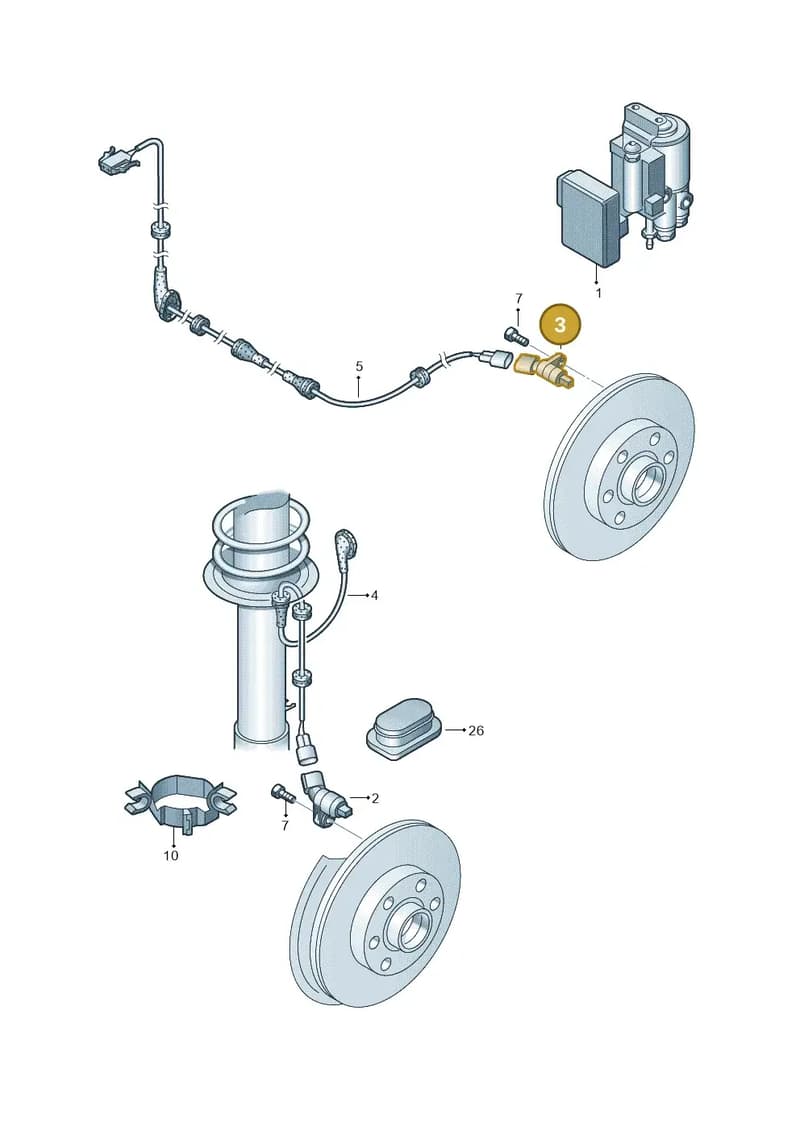 WHT003863C — Skoda Rapid Ambition (2011-2021) diagram 726927000, position 3