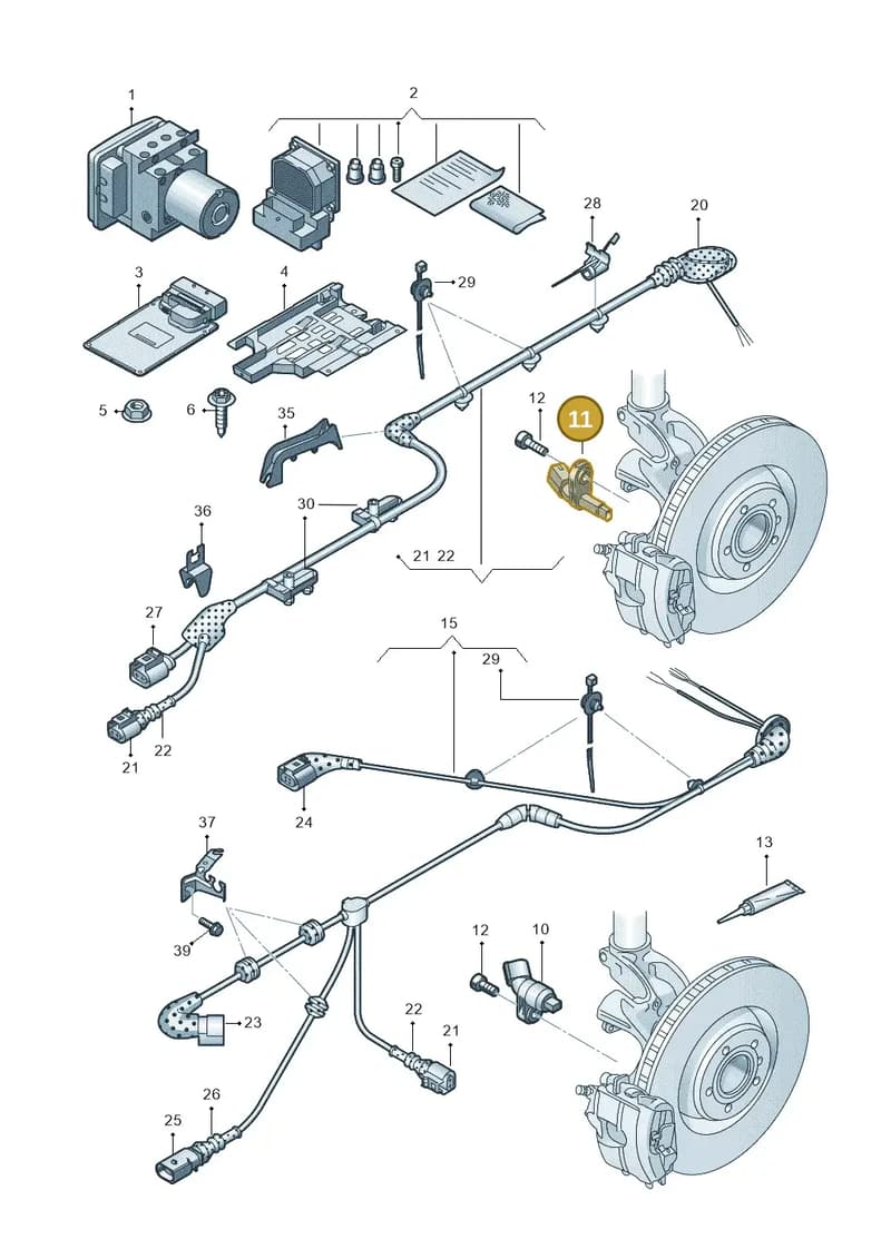 WHT003864D — Volkswagen Golf (2015-2019) diagram 745927000, position 11