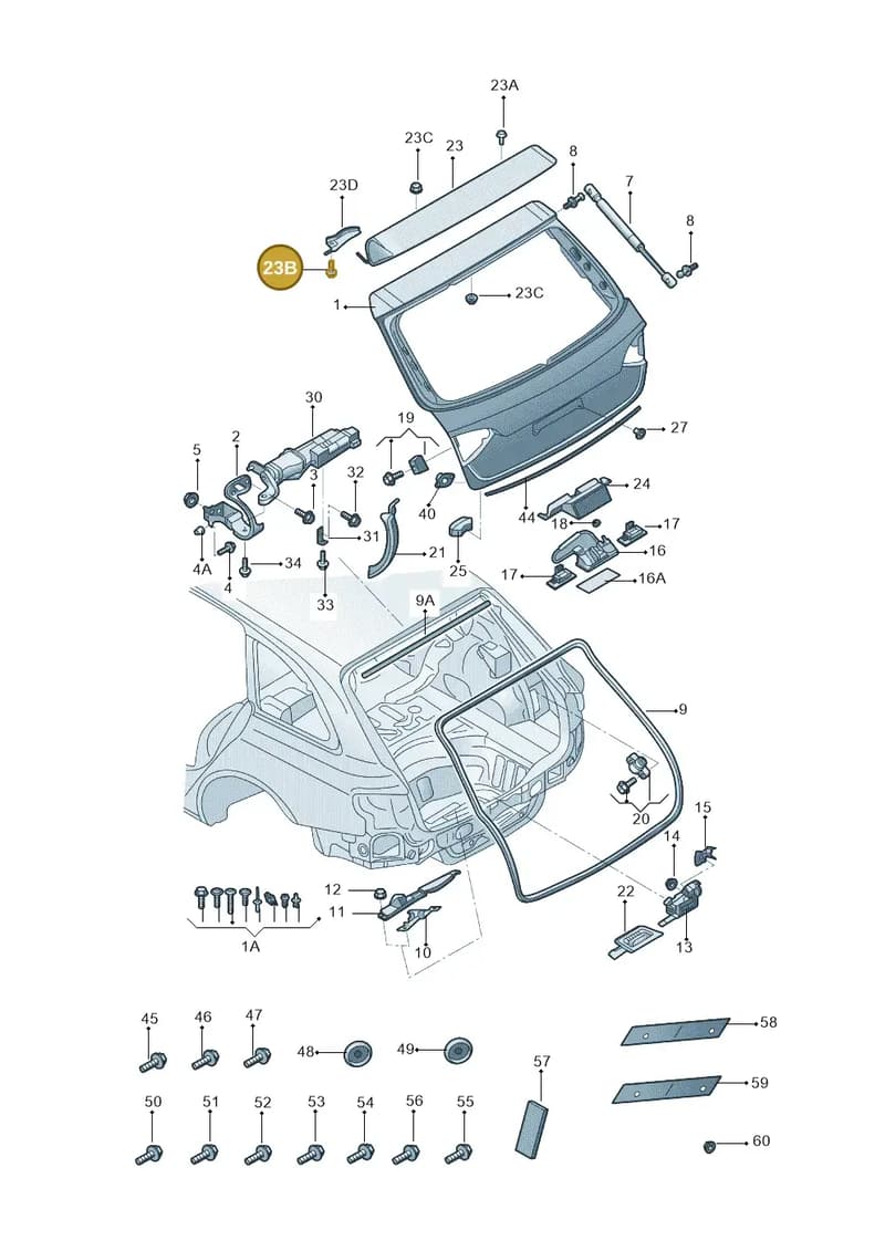 WHT004080 — Audi Q5 (2009-2018) diagram 687827000, position 23B