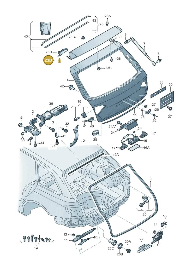 WHT004080 — Audi Q5 qu. 2.0 TDI (2012-2017) diagram 636827100, position 23B