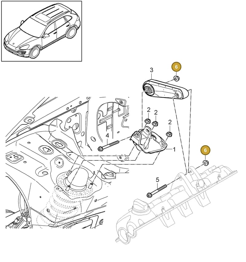 WHT004635 — Porsche Cayenne (2010-2018) diagram p37109000, position 6