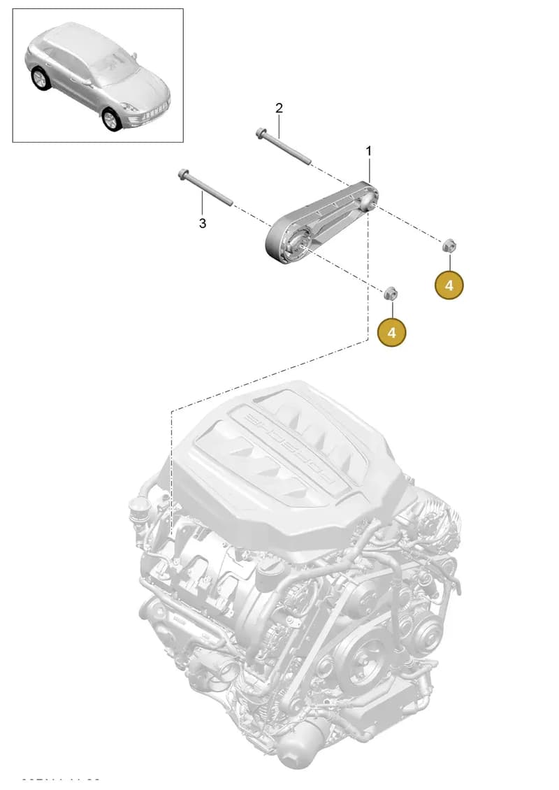 WHT004635 — Porsche Macan (2013-2018) diagram p44109000, position 4